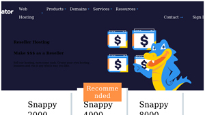 Screenshot of Reseller Hosting Plans - cPanel & WHM Packages - HostGator