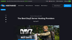Screenshot of The Best DayZ Server Hosting Providers - Host Havoc
