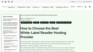 Screenshot of How to Choose the Best White-Label Reseller Hosting Provider