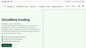 Screenshot of Fast Cloudflare Web Hosting Performance