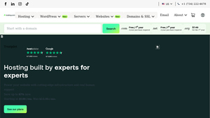 Screenshot of The Best Web Hosting Services at 20x Speeds | hosting.com