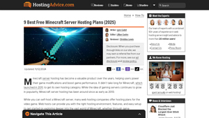 Screenshot of 9 Best Free Minecraft Server Hosting Plans (2025)
