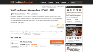 Screenshot of WordPress Discount & Coupon Code (79% Off) - 2025