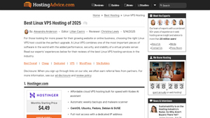 Screenshot of Best Linux VPS Hosting of 2025: Our Tests & Reviews