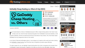 Screenshot of GoDaddy Cheap Hosting vs. Others $1 Up (2024)