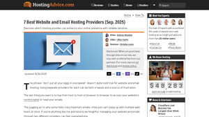 Screenshot of 7 Best Website and Email Hosting Providers (Sep. 2025)