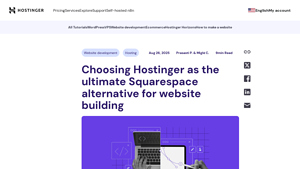 Screenshot of Why Hostinger Is the Best Squarespace Alternative in 2025
