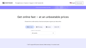 Screenshot of Hostinger Pricing — Check How Much Does Web Hosting Cost