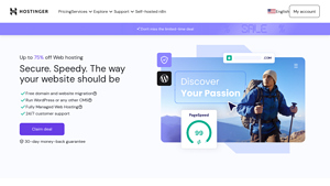 Screenshot of Web Hosting | A Fast and Secure Platform for Your Website - Hostinger