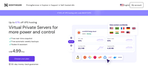 Screenshot of VPS Hosting | Powerful KVM-based Virtual Private Server - Hostinger