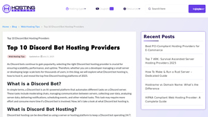 Screenshot of Top 10 Discord Bot Hosting Providers - HostingSeekers