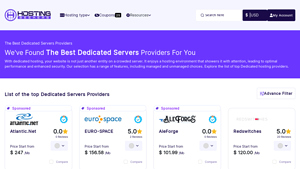 Screenshot of Top Dedicated Hosting Providers of 2025 - HostingSeekers