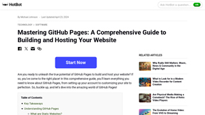 Screenshot of Mastering GitHub Pages: A Comprehensive Guide To Building And ...