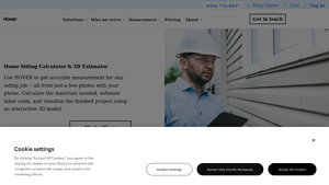 Screenshot of Vinyl Siding Cost Calculator & Materials Estimates - Hover