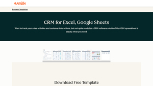 Screenshot of Free CRM Template for Excel | Google Sheets - HubSpot