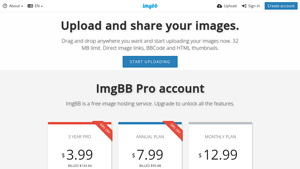 Screenshot of ImgBB — Upload Image — Free Image Hosting