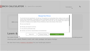 Screenshot of Lawn & Landscaping Calculators