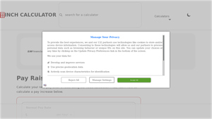 Screenshot of Pay Raise Calculator