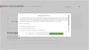 Screenshot of Average Rate of Change Calculator