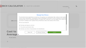 Screenshot of Cost to do a Property Survey - 2025 Average Prices - Inch Calculator