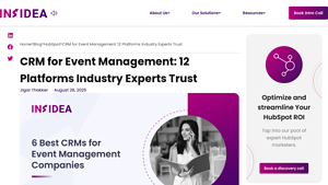 Screenshot of CRM for Event Management: 12 Platforms Industry Experts Trust