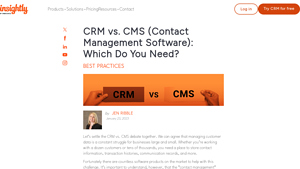Screenshot of CRM vs. CMS (Contact Management Software): Which Do You Need?