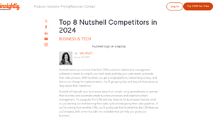 Screenshot of Top 8 Nutshell Competitors in 2024 - Insightly CRM