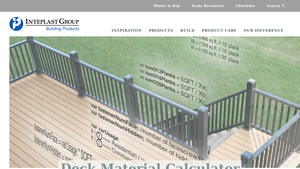Screenshot of Deck Material Calculator - Inteplast Building Products