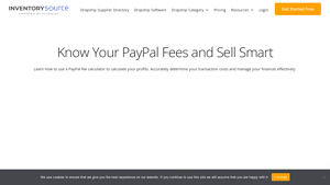 Screenshot of PayPal Fee Calculator 2025 - Inventory Source