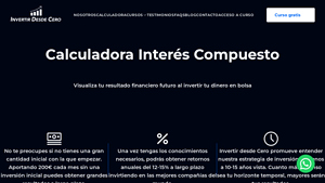 Screenshot of Calculadora Interés Compuesto | Invertir desde Cero