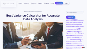 Screenshot of Best Variance Calculator for Accurate Data Analysis - InvestGlass