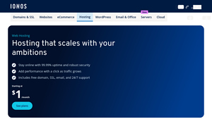 Screenshot of Web Hosting | Fast Hosting Services | 99.99% Uptime - IONOS