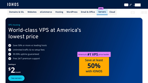 Screenshot of VPS Hosting Plans | Starting at $2/mo - IONOS