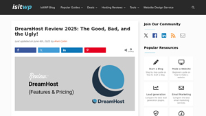 Screenshot of Is DreamHost Worth It? Full Review & Performance Test - IsItWP