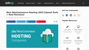 Screenshot of Best WooCommerce Hosting 2025 [Speed Tests + Real Reviews]