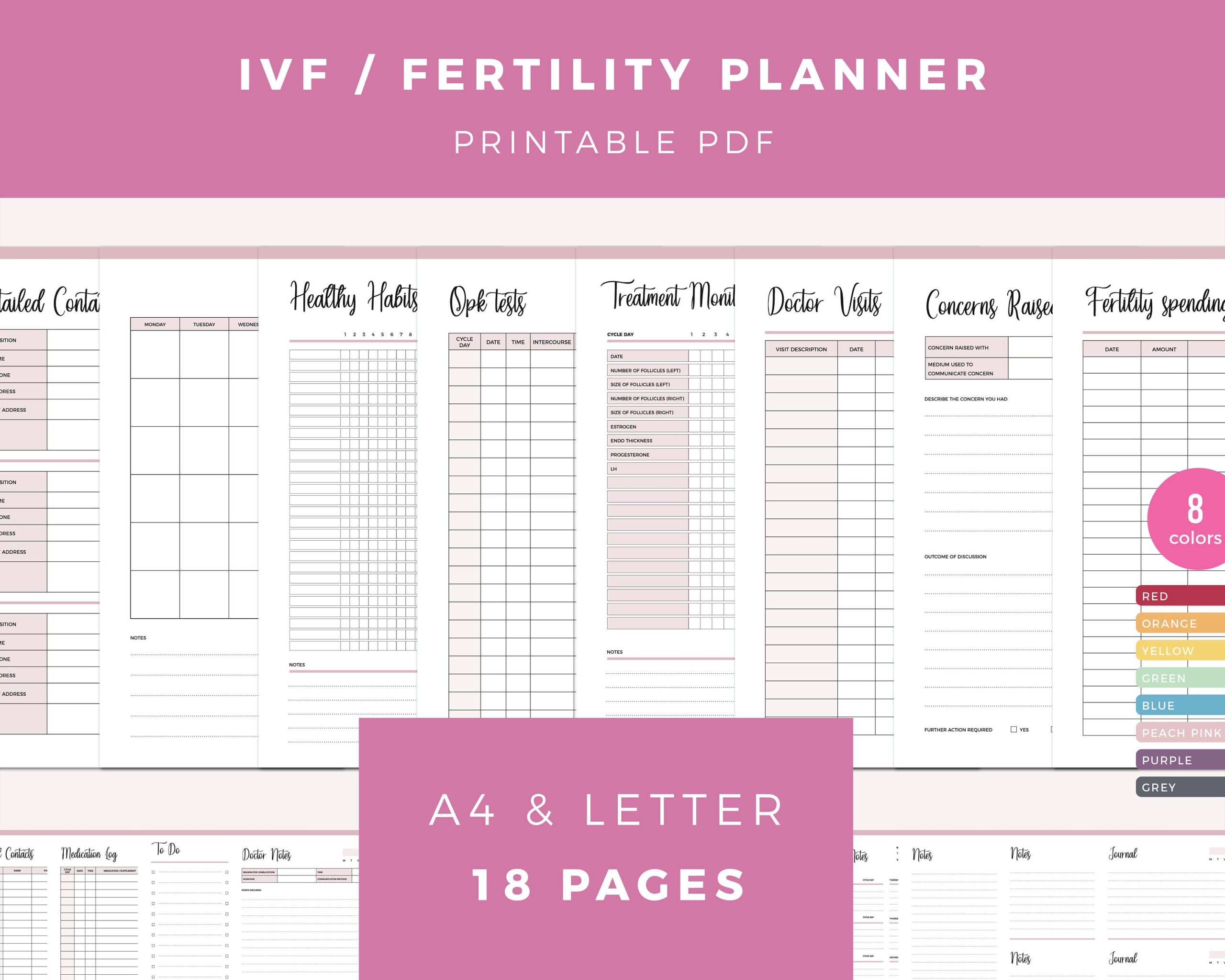 Featured image for ivf due date calculator - IVF Planner Printable, TTC Journal ...
