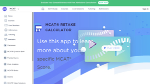 Screenshot of MCAT® Retake Calculator - Jack Westin