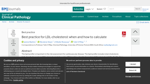 Screenshot of Best practice for LDL-cholesterol: when and how to calculate