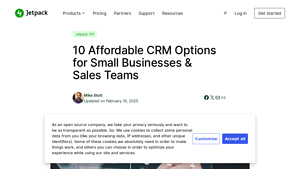 Screenshot of 10 Affordable CRM Options for Small Businesses & Sales Teams