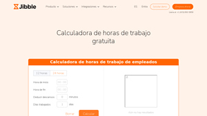 Screenshot of Calculadora de horas de trabajo 100% gratuita Jibble™