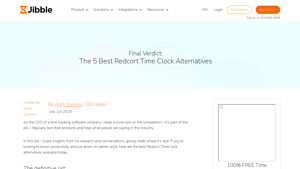 Screenshot of The 5 Best Redcort Time Clock Alternatives - Jibble