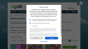 Screenshot of Mosaic puzzles | Jigidi.com