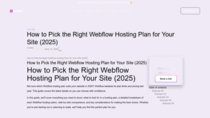Screenshot of How to Pick the Right Webflow Hosting Plan for Your Site (2025)