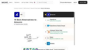 Screenshot of 14 Best Alternatives to Amocrm in August 2025 - Join Secret