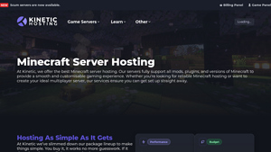 Screenshot of Best Minecraft Server Hosting | Host all Versions of Minecraft