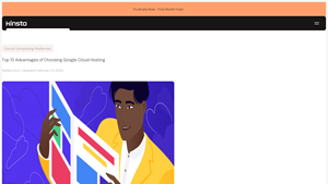 Screenshot of Top 10 Advantages of Choosing Google Cloud Hosting - Kinsta