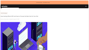 Screenshot of How hosting affects SEO (+ How to choose the best host) - Kinsta