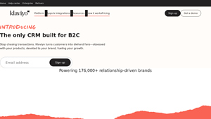 Screenshot of Klaviyo: Marketing Platform | Email, SMS & B2C CRM