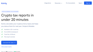 Screenshot of Koinly: Free Crypto Tax Software