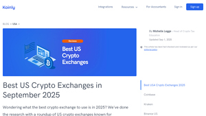 Screenshot of Best Crypto Exchanges USA of September 2025 | Expert Review